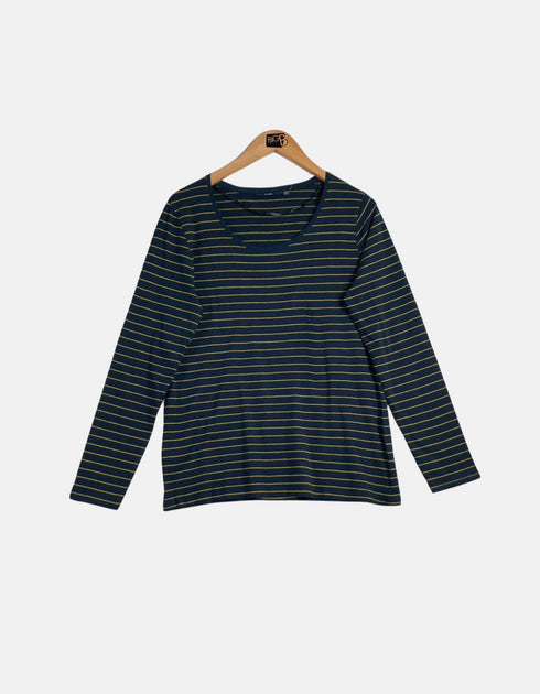 Navy Striped Long-Sleeve Tee
